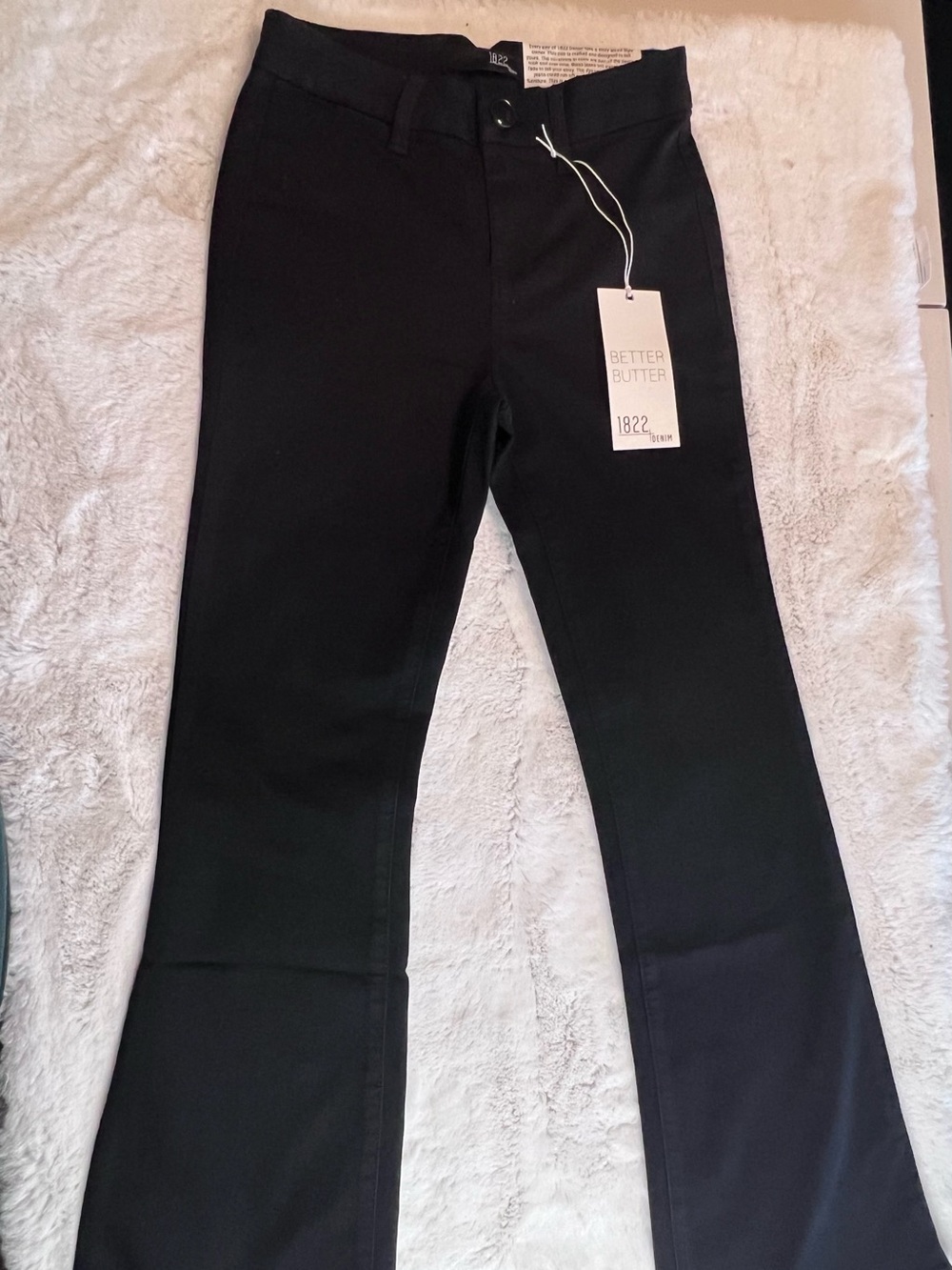 1822 Better Butter Black Flare Pants